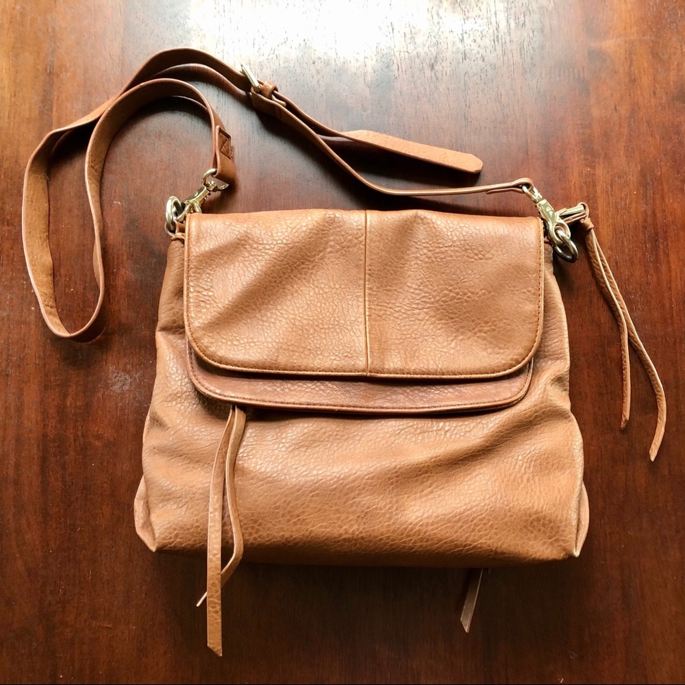 Brown Leather Saddle Bag Cross Body Purse
